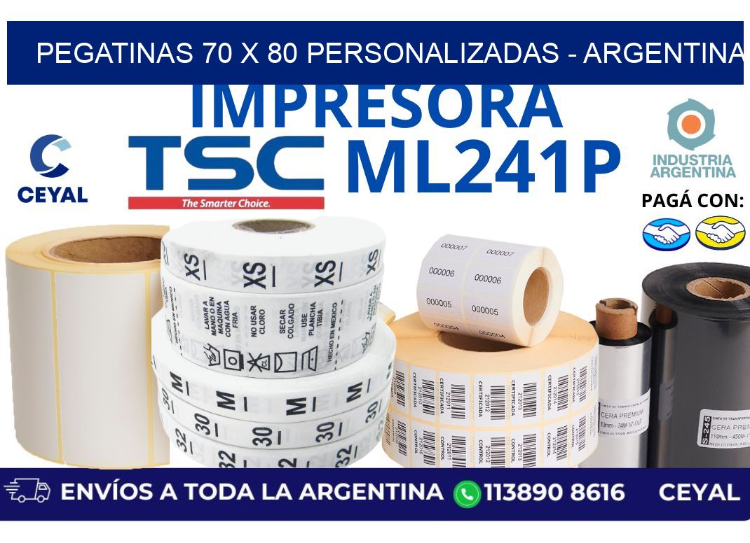 pegatinas 70 x 80 personalizadas - Argentina
