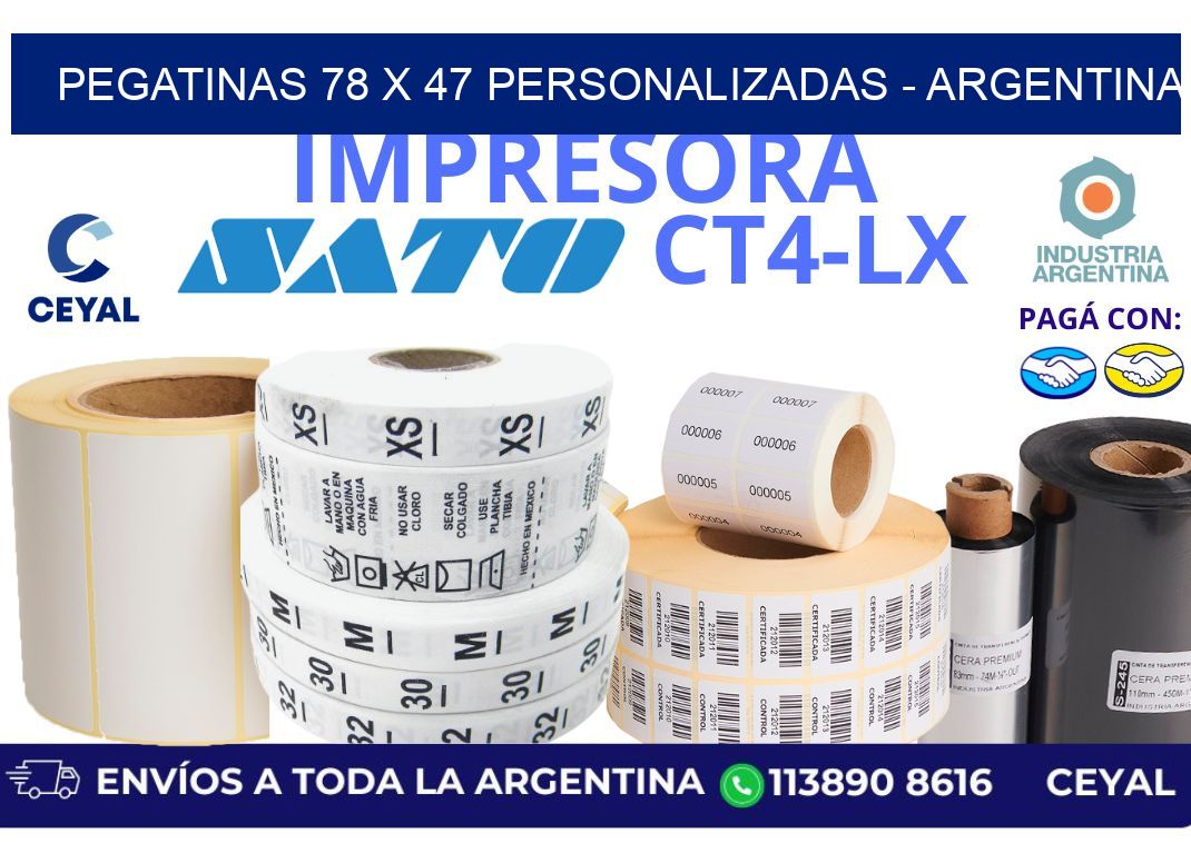 pegatinas 78 x 47 personalizadas - Argentina