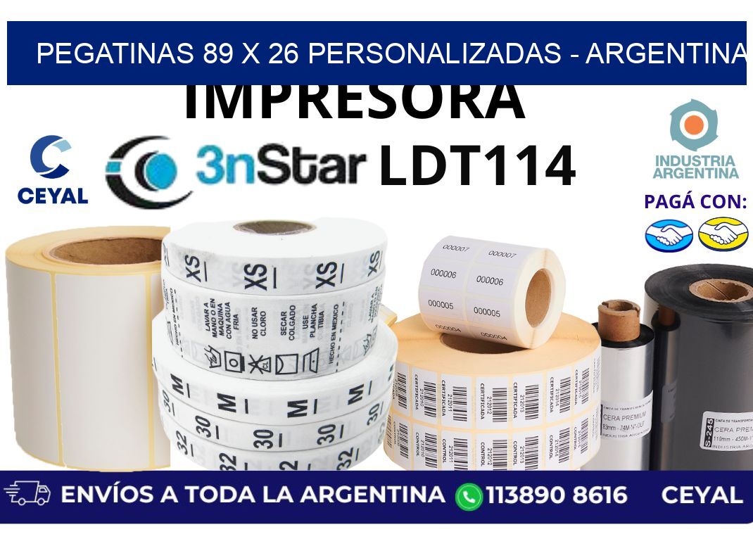 pegatinas 89 x 26 personalizadas – Argentina
