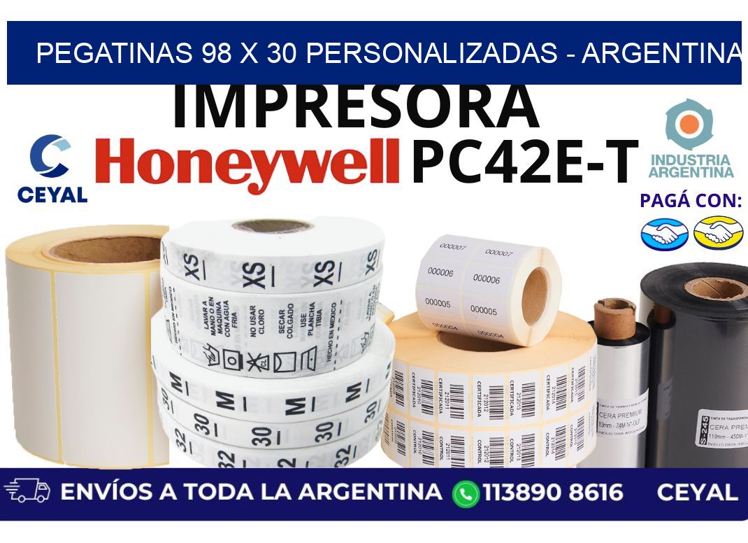pegatinas 98 x 30 personalizadas - Argentina