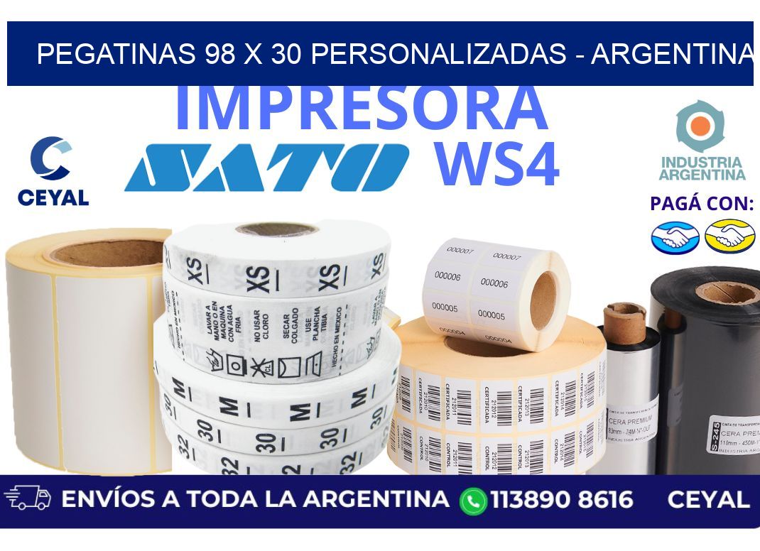 pegatinas 98 x 30 personalizadas – Argentina