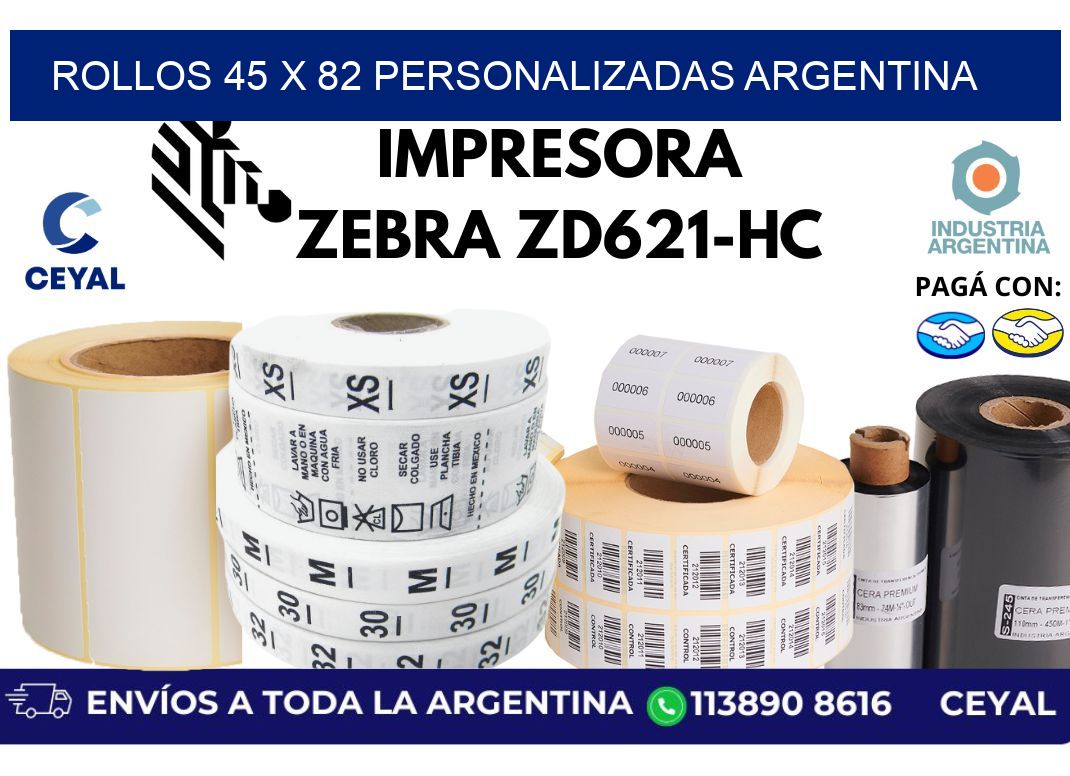 rollos 45 x 82 personalizadas argentina