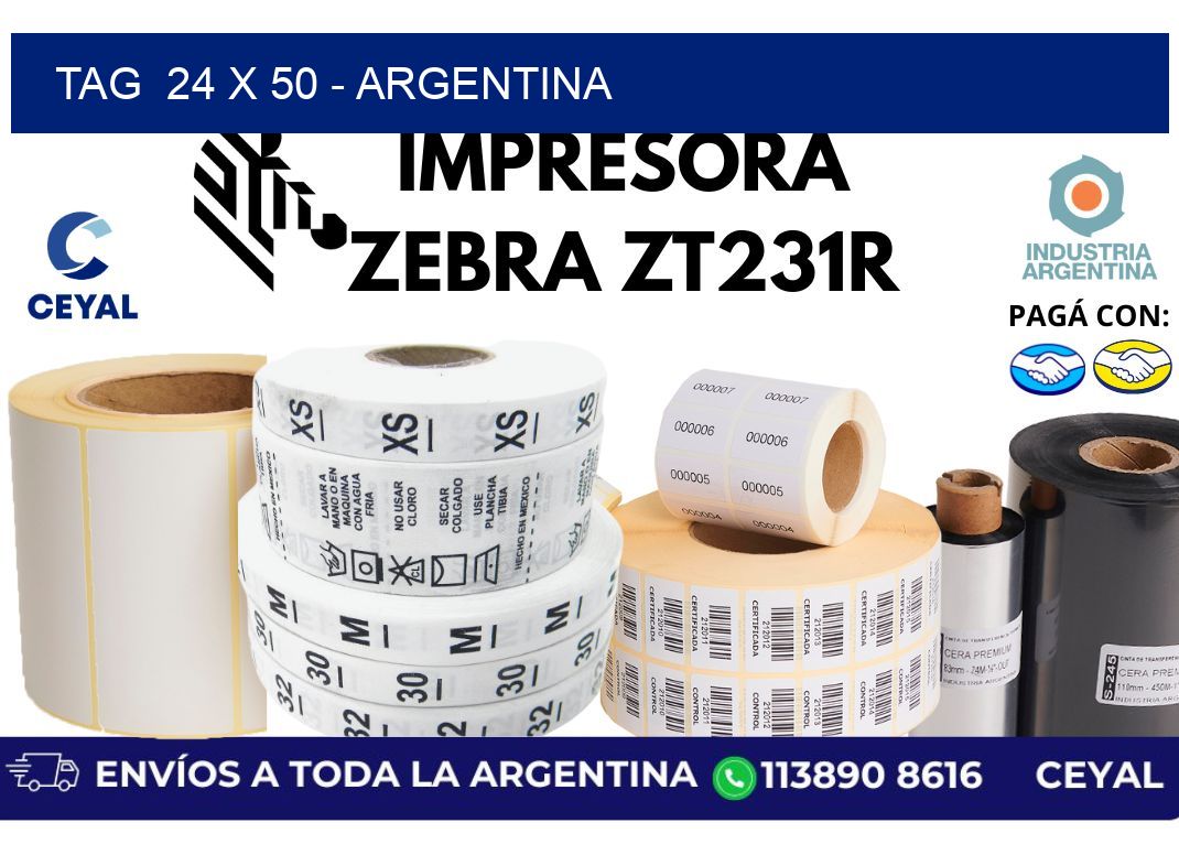 tag  24 x 50 - Argentina