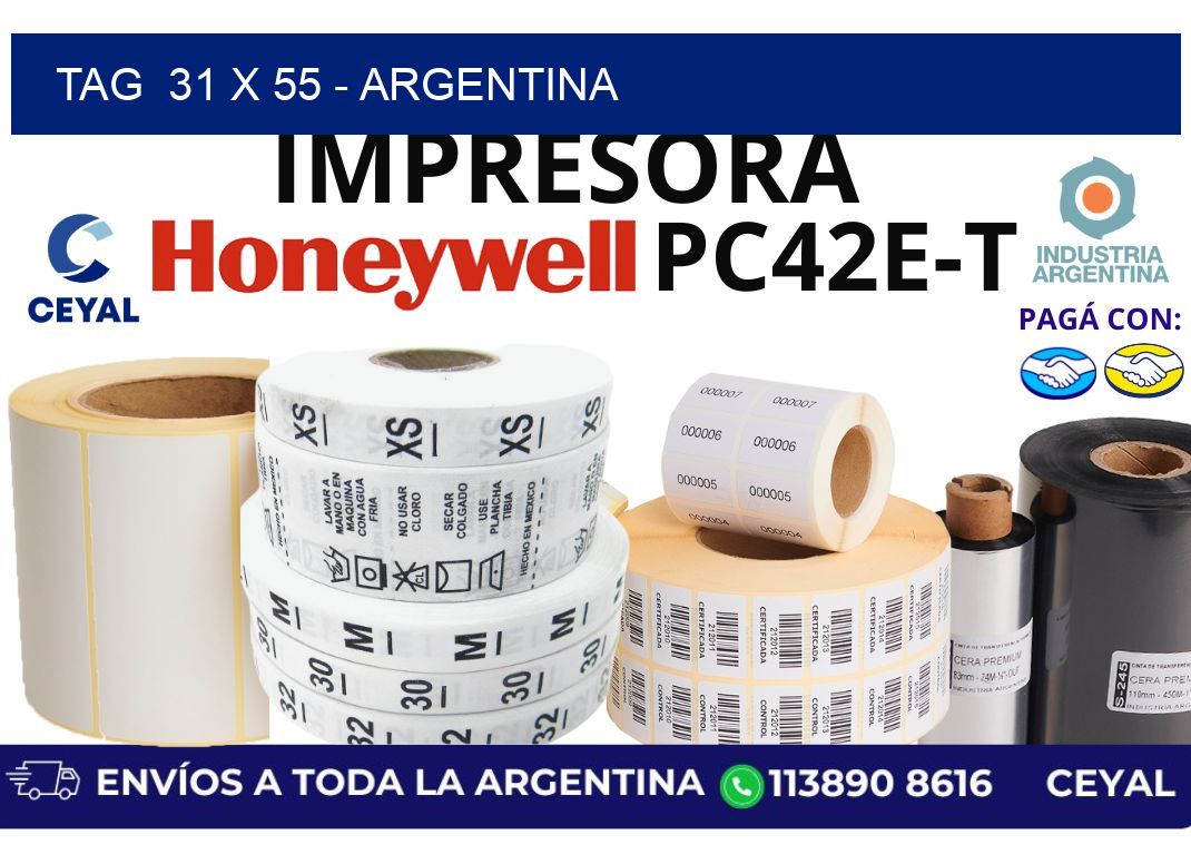 tag  31 x 55 - Argentina