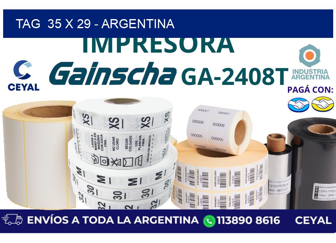 tag  35 x 29 – Argentina