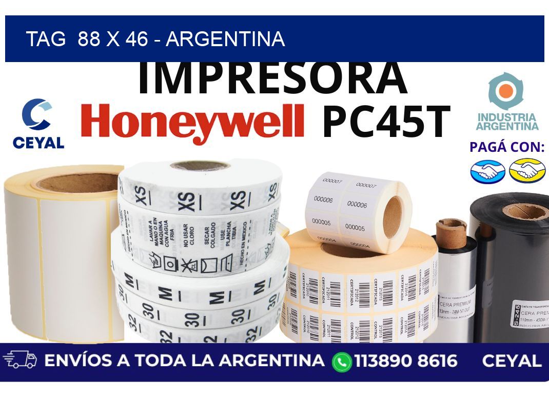 tag  88 x 46 – Argentina