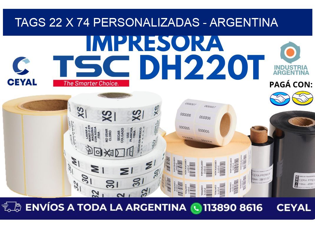 tags 22 x 74 personalizadas – Argentina