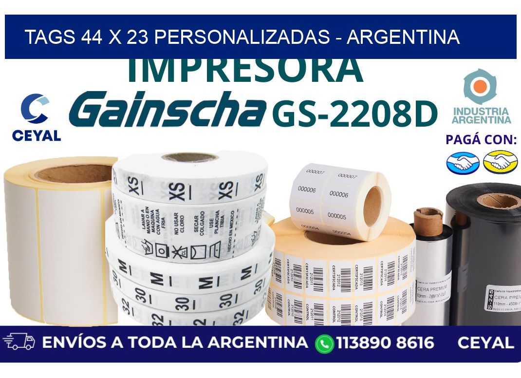 tags 44 x 23 personalizadas – Argentina