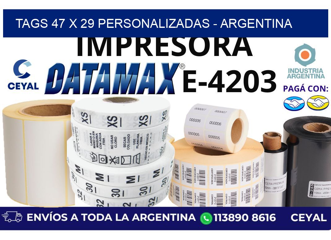 tags 47 x 29 personalizadas - Argentina