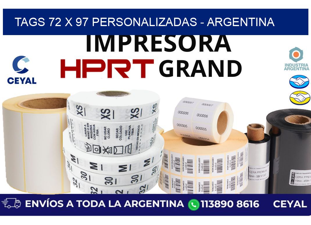 tags 72 x 97 personalizadas – Argentina