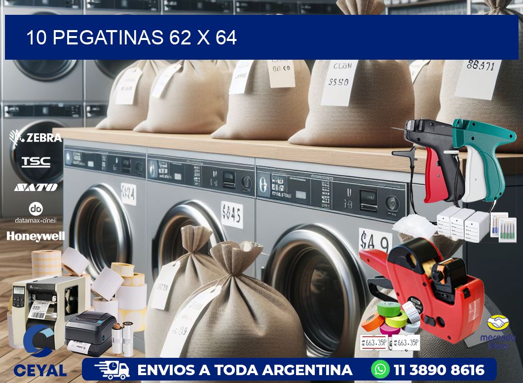 10 PEGATINAS 62 x 64