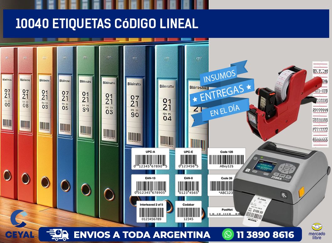 10040 Etiquetas código lineal