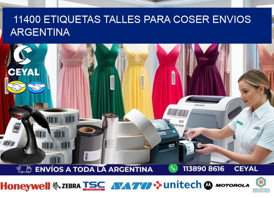 11400 ETIQUETAS TALLES PARA COSER ENVIOS ARGENTINA