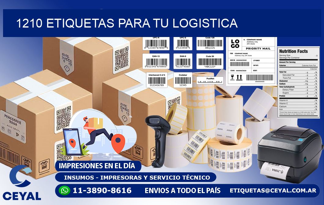 1210 etiquetas para tu logistica