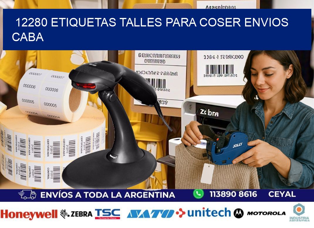 12280 ETIQUETAS TALLES PARA COSER ENVIOS CABA