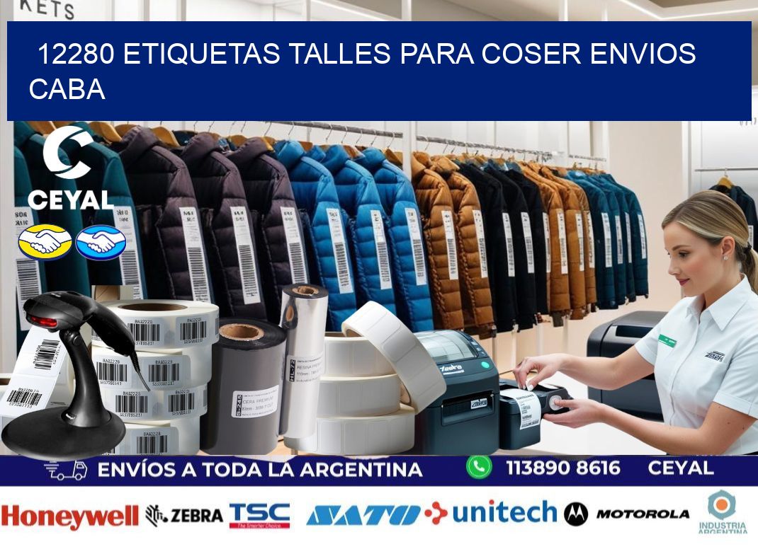 12280 ETIQUETAS TALLES PARA COSER ENVIOS CABA