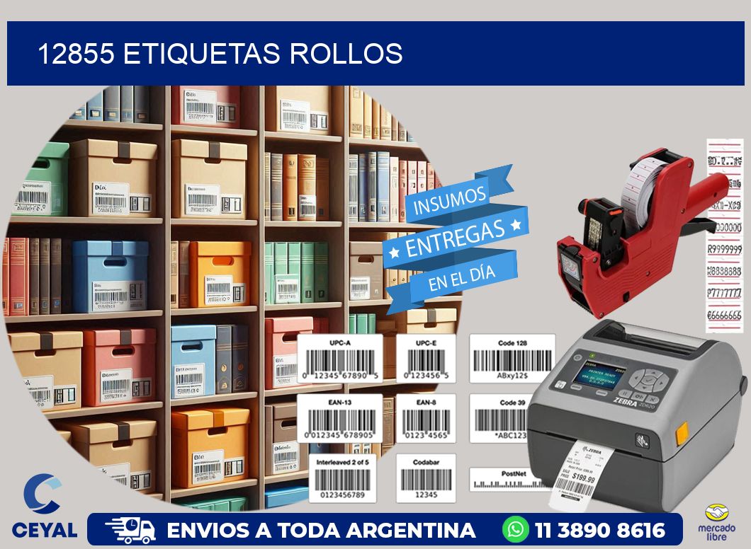 12855 Etiquetas rollos