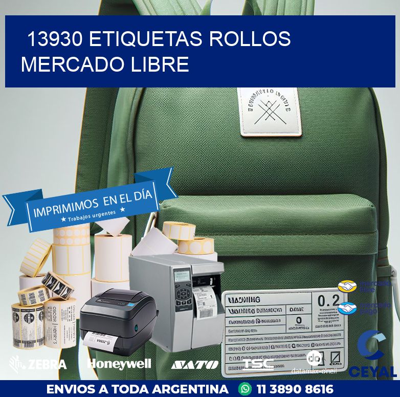 13930 etiquetas rollos MERCADO LIBRE