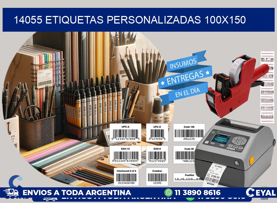 14055 Etiquetas personalizadas 100x150