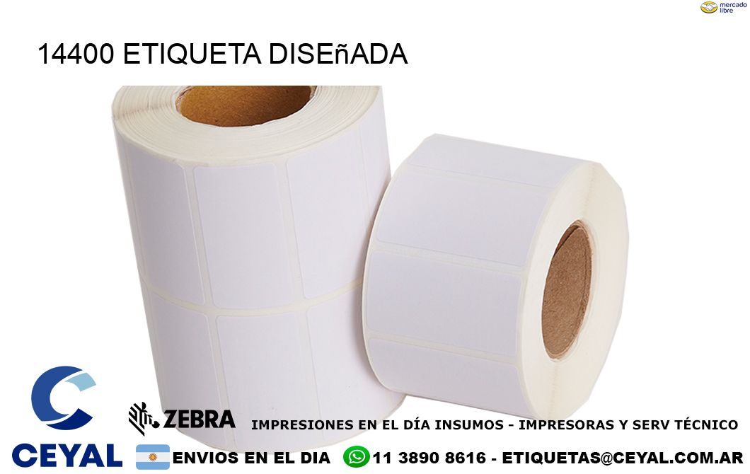 14400 etiqueta diseñada