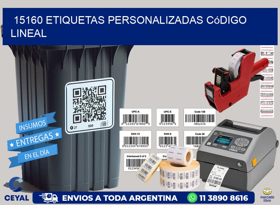 15160 Etiquetas personalizadas código lineal