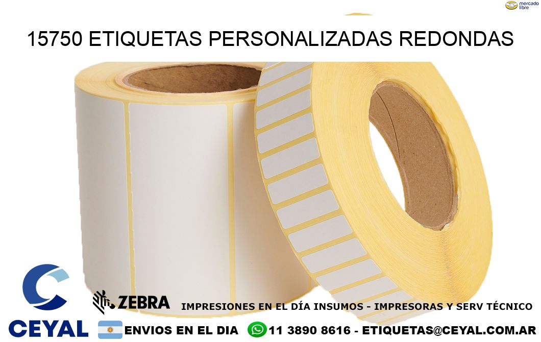 15750 Etiquetas personalizadas redondas