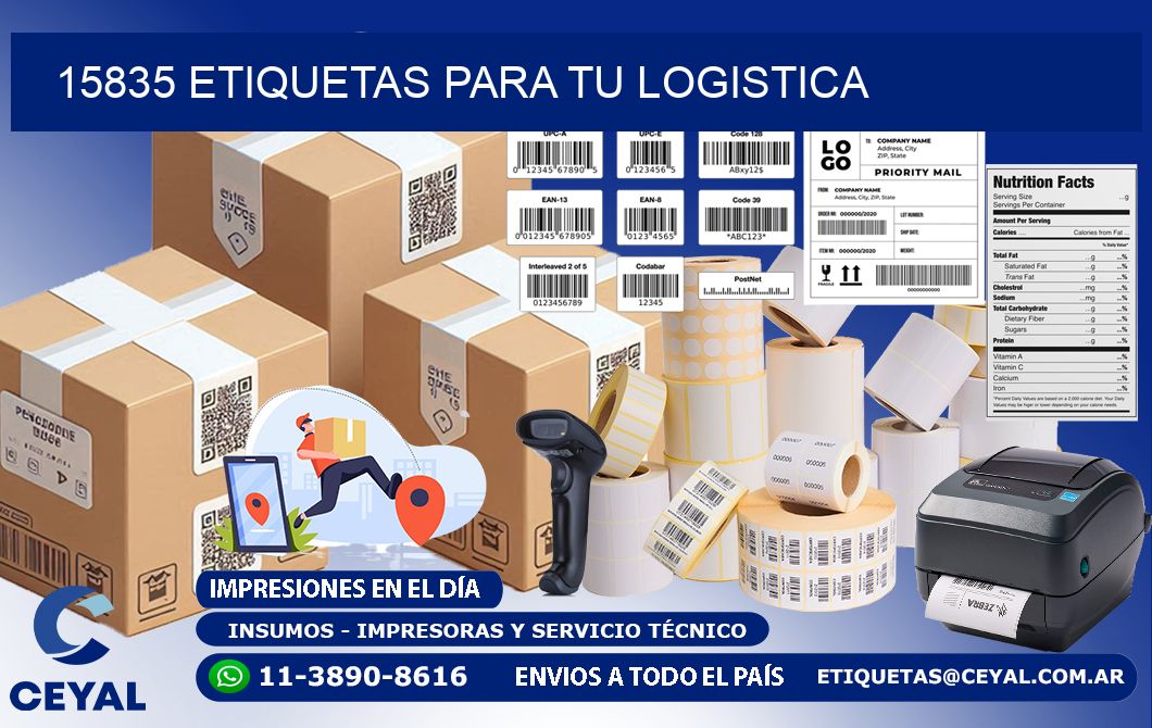 15835 etiquetas para tu logistica