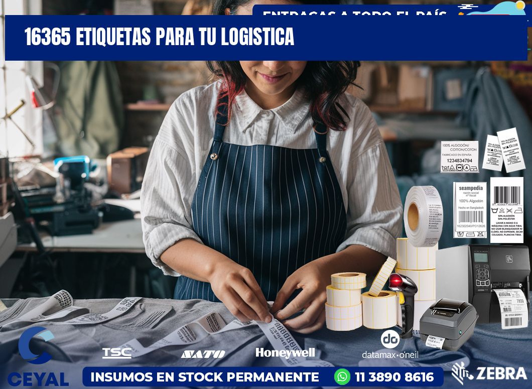 16365 etiquetas para tu logistica