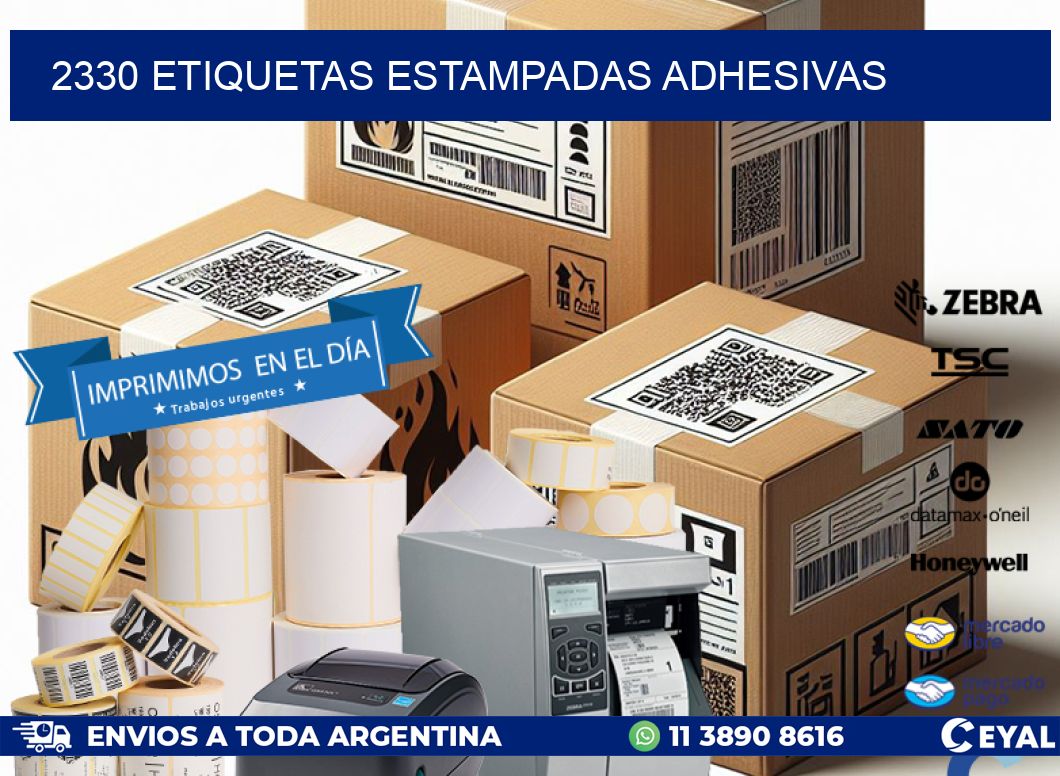 2330 etiquetas estampadas adhesivas