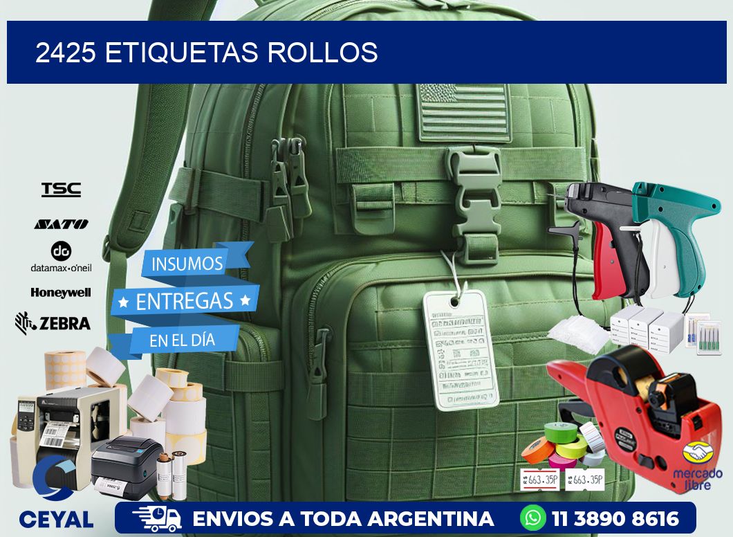 2425 etiquetas rollos