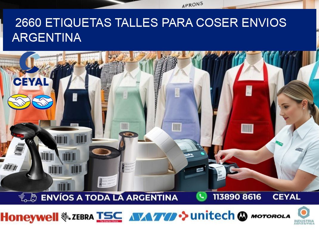 2660 ETIQUETAS TALLES PARA COSER ENVIOS ARGENTINA