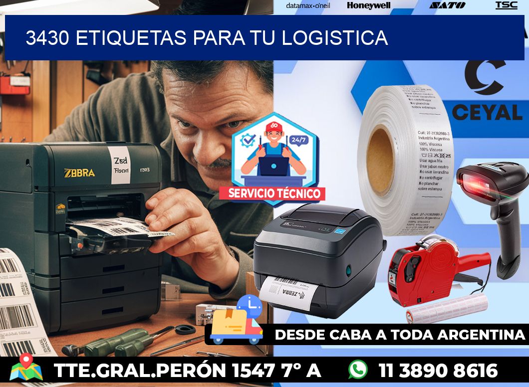 3430 etiquetas para tu logistica