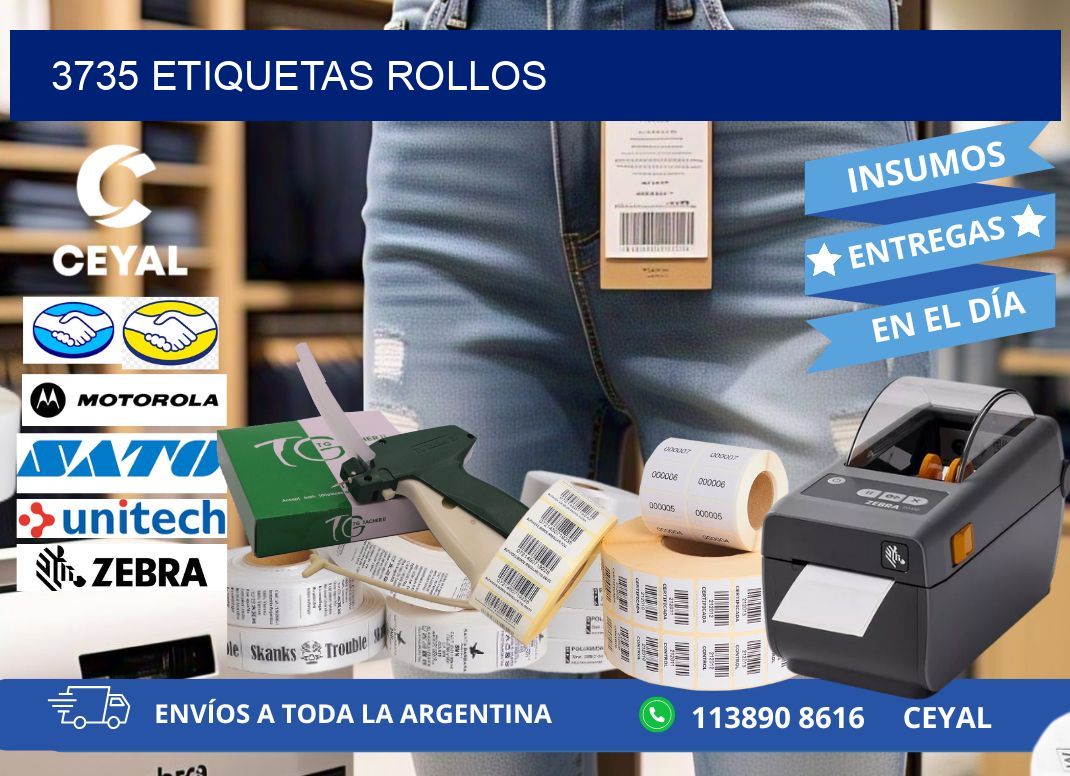 3735 etiquetas rollos