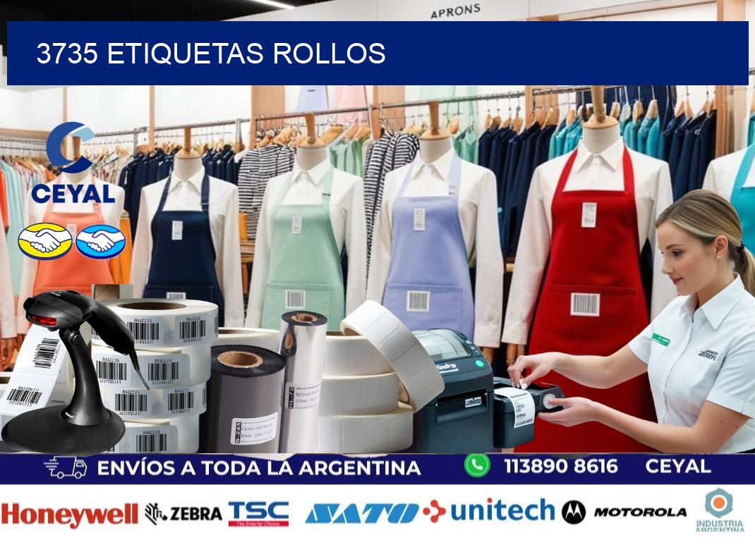 3735 etiquetas rollos