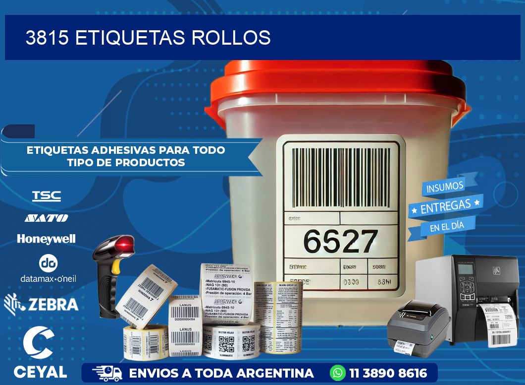 3815 etiquetas rollos