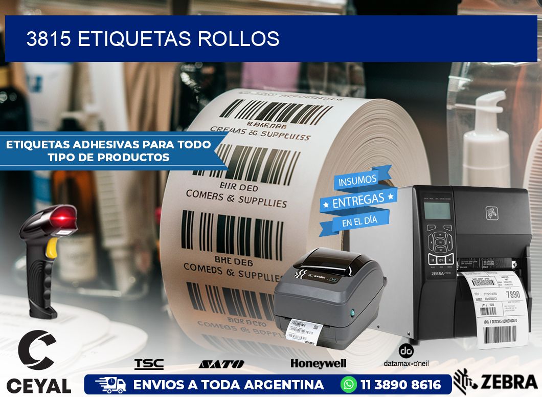 3815 etiquetas rollos