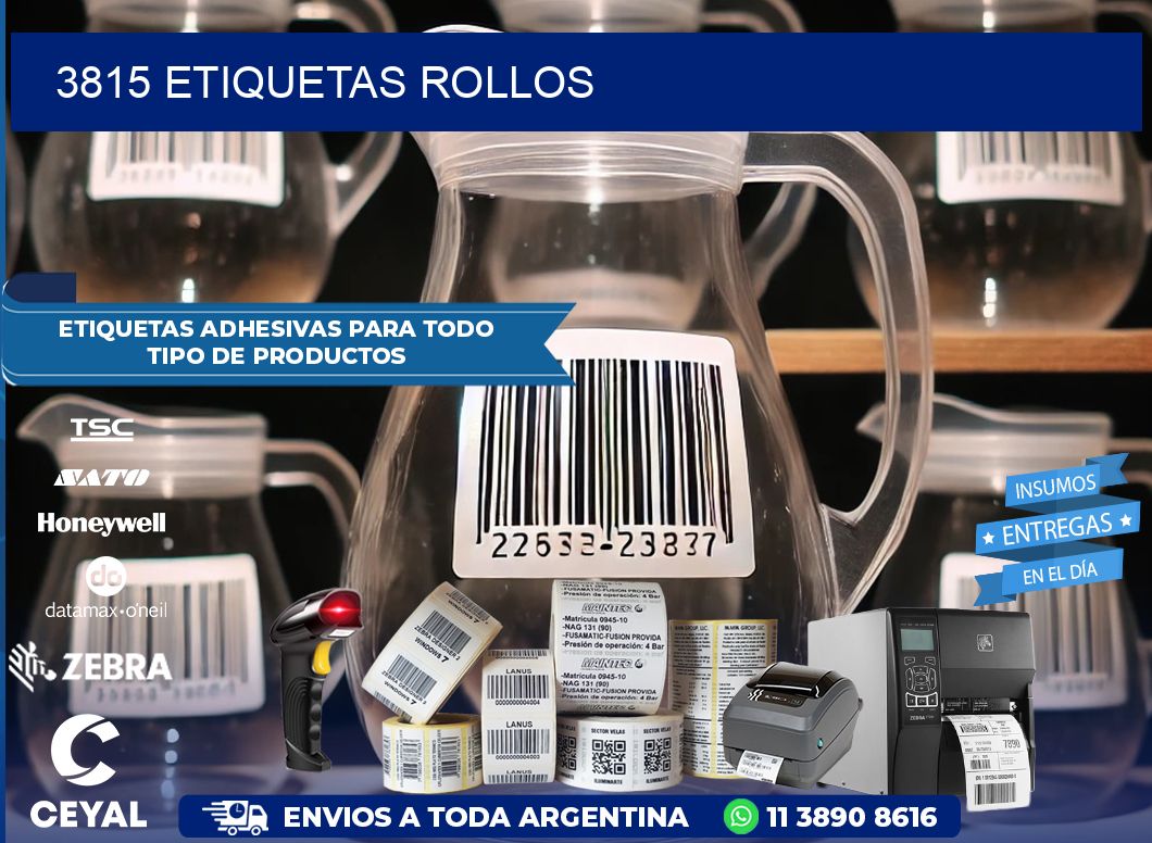 3815 etiquetas rollos