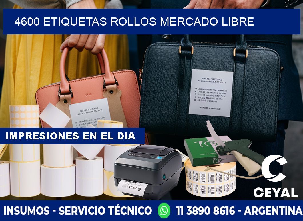 4600 etiquetas rollos MERCADO LIBRE