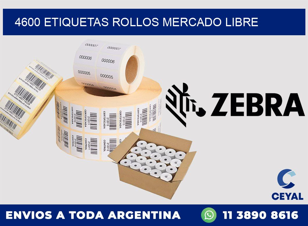 4600 etiquetas rollos MERCADO LIBRE