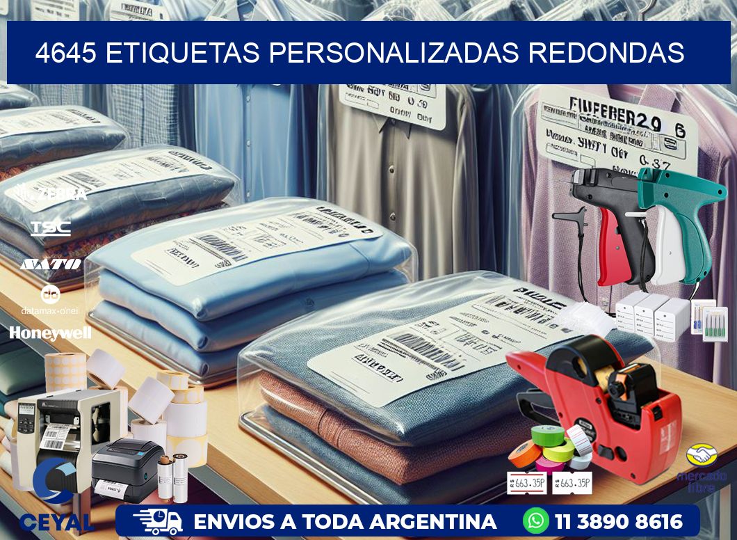 4645 Etiquetas personalizadas redondas