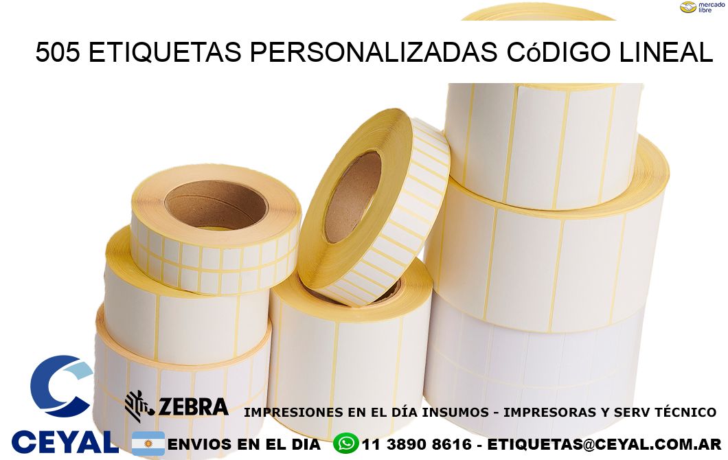 505 Etiquetas personalizadas código lineal