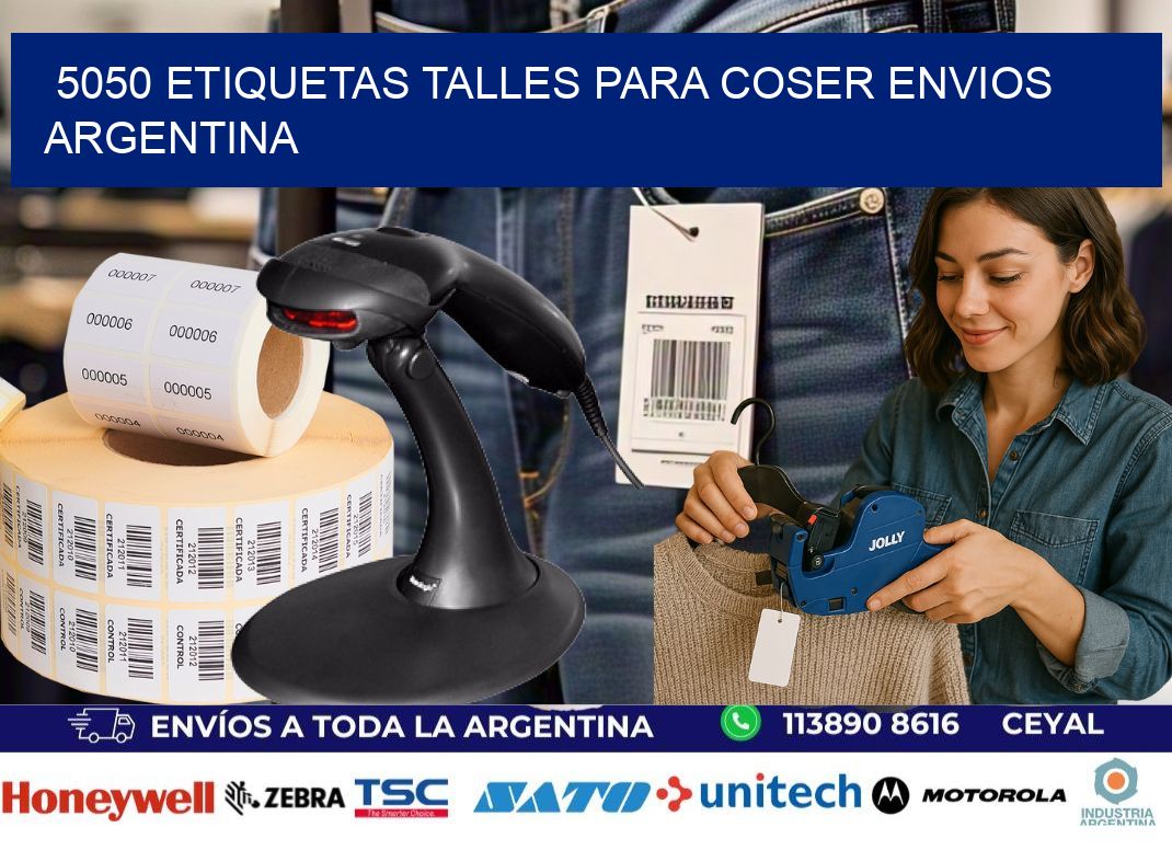 5050 ETIQUETAS TALLES PARA COSER ENVIOS ARGENTINA