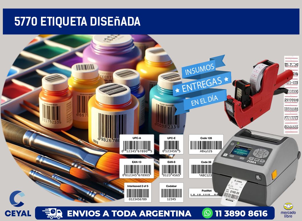 5770 etiqueta diseñada