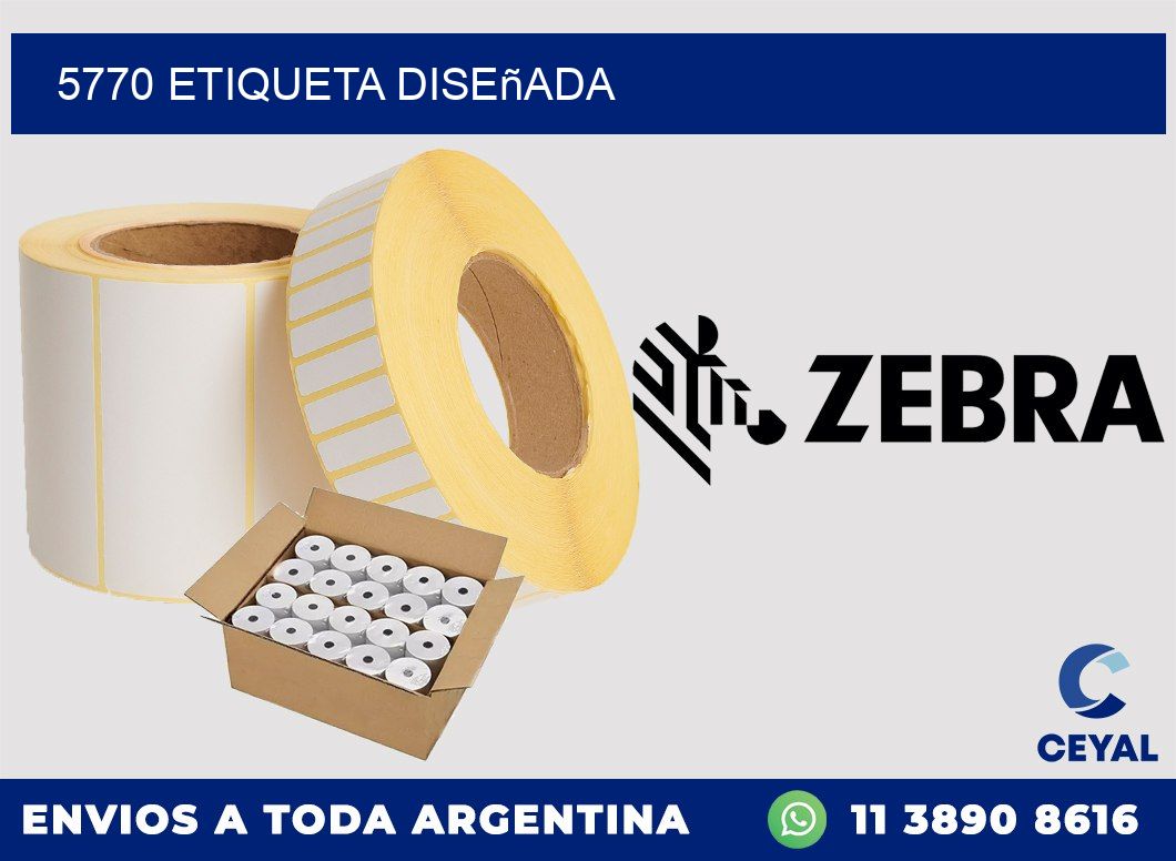 5770 etiqueta diseñada