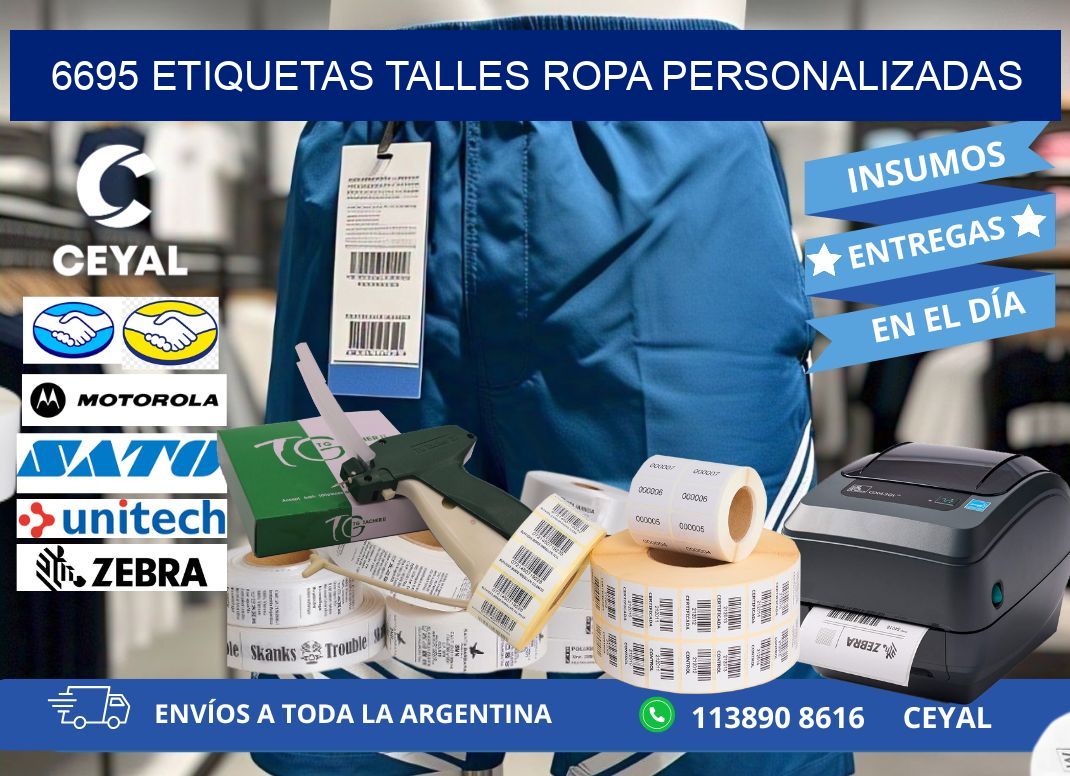 6695 ETIQUETAS TALLES ROPA PERSONALIZADAS