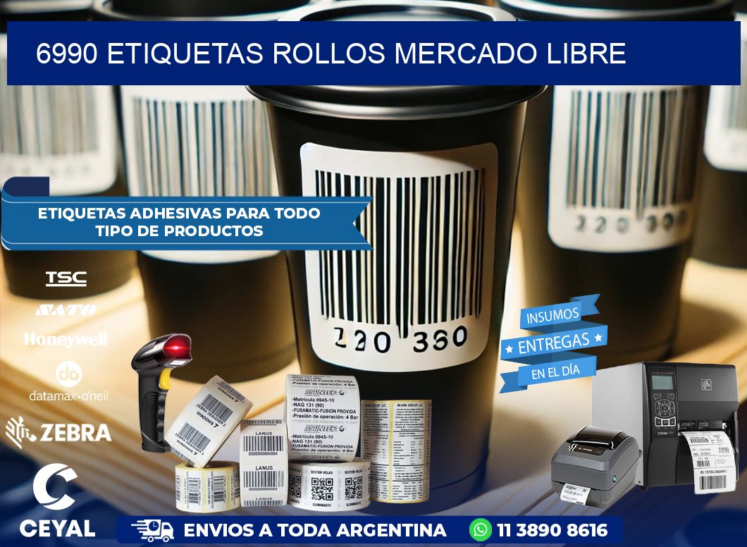 6990 etiquetas rollos MERCADO LIBRE