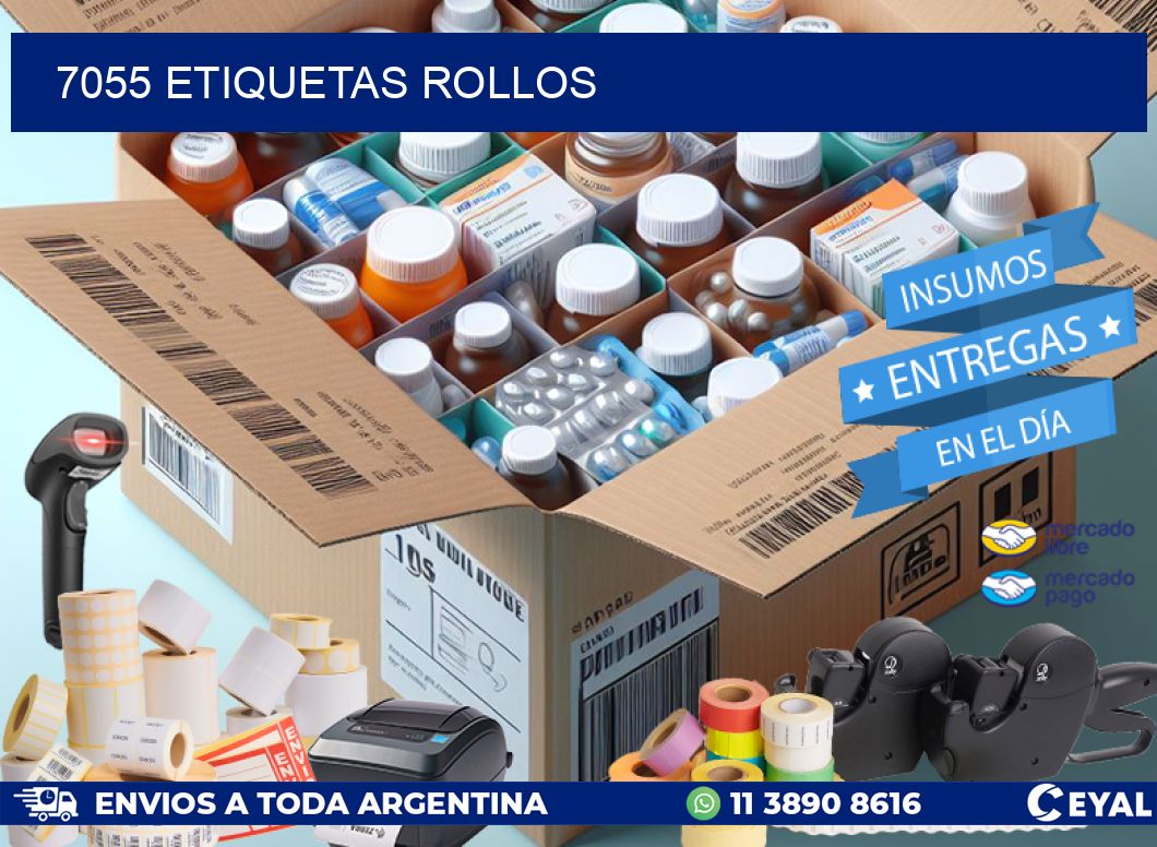 7055 etiquetas rollos