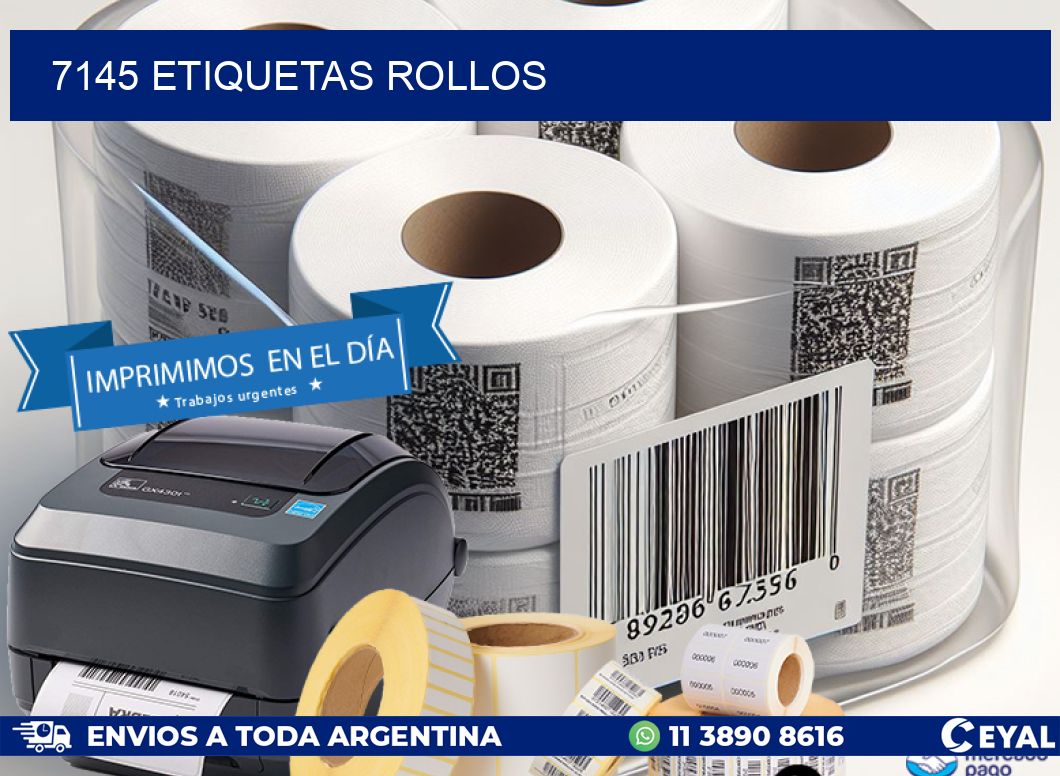 7145 etiquetas rollos