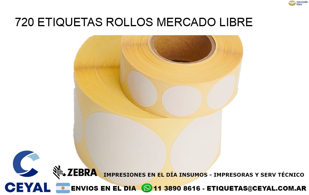 720 etiquetas rollos MERCADO LIBRE
