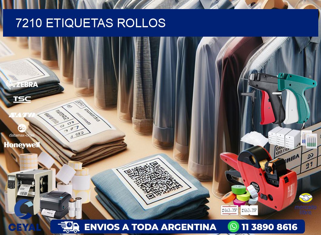 7210 etiquetas rollos